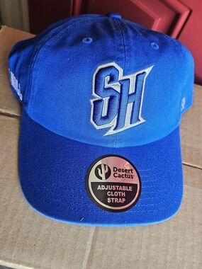 New Seton Hall Pirates NCAA Desert Cactus Blue Team Logo Adjustable Hat